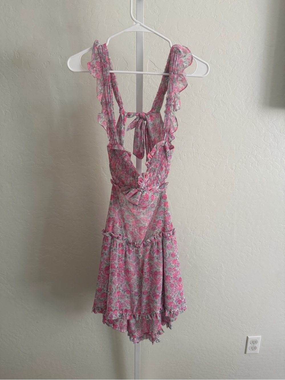 Pink Floral Ruffle Sundress